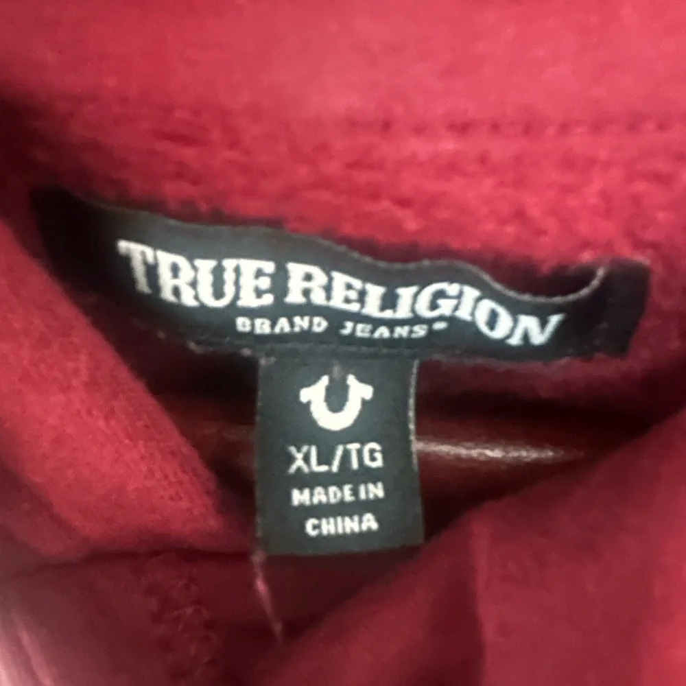 True Religion Men's Burgundy Hoodie